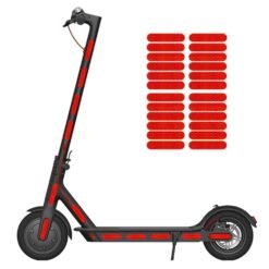 Waterproof, reflective stickers for electric scooters
